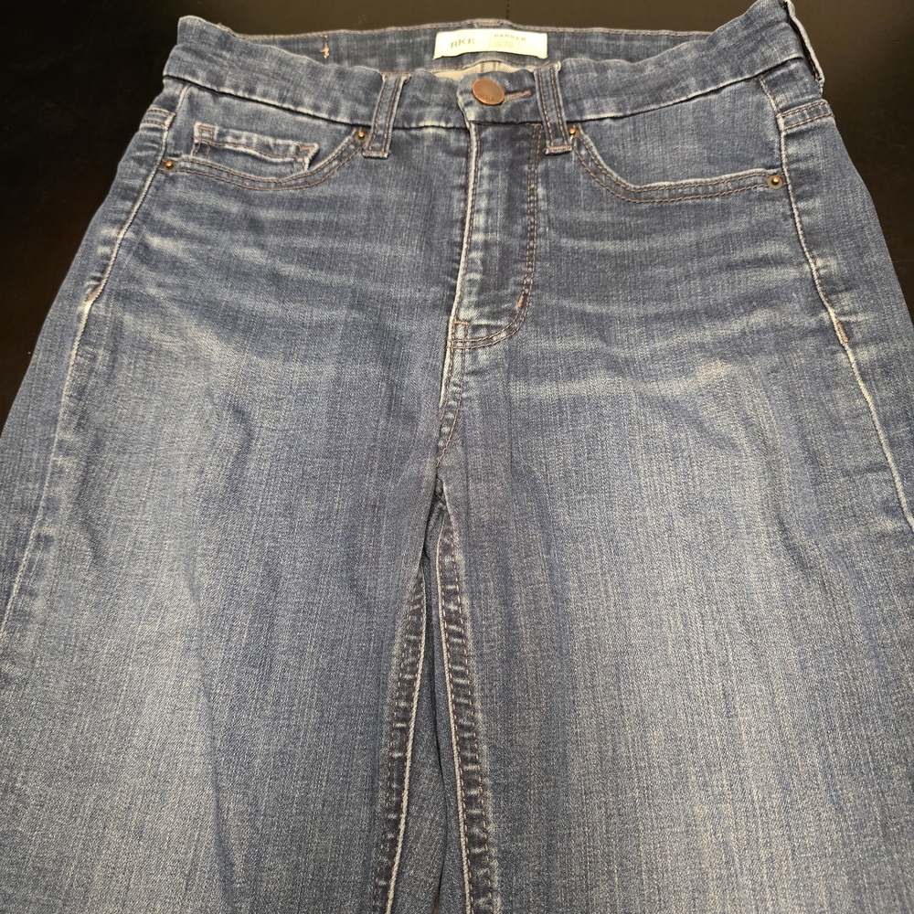 BKE High Rise Ankle Skinny Jeans Blue Denim Stretch Button Zip Pockets Size 24